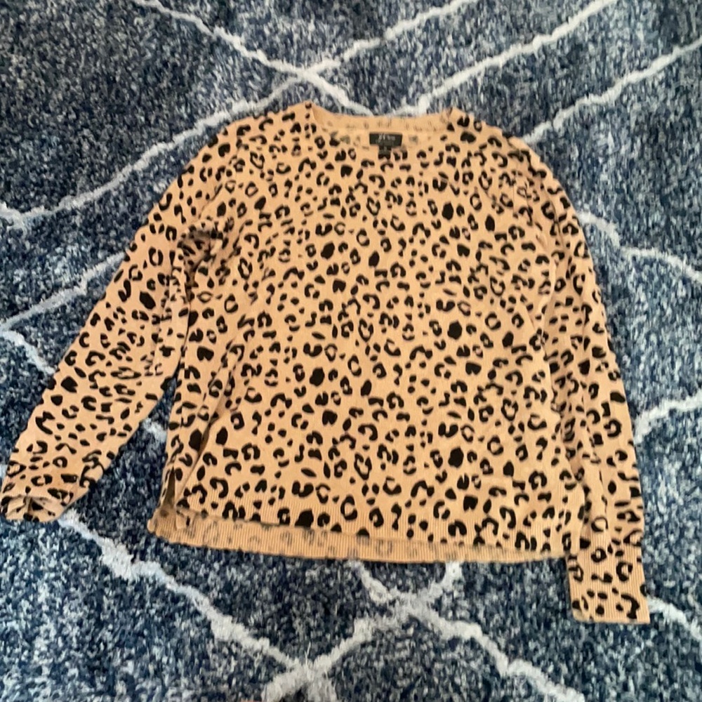 Leopard print cashmere J.Crew sweater